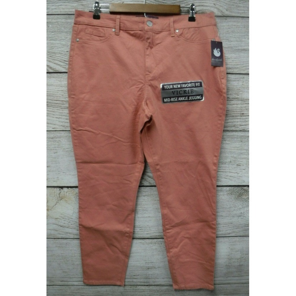 Gloria Vanderbilt Jeans Womens 6 Coral Dahlia Vickie Ankle Jegging Stretch New